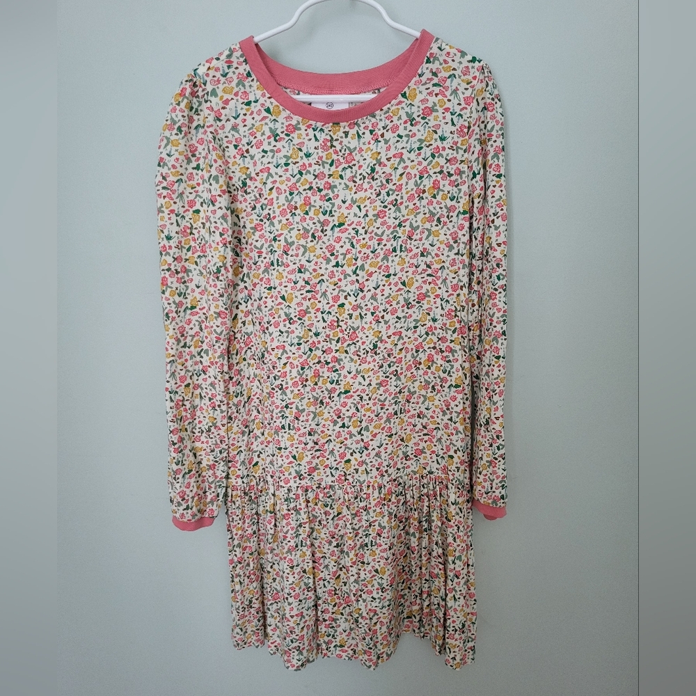 Hanna Andersson Girls‎ Drop Waist Long Sleeve Printed Casual Dress 140 US 10
